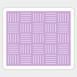 Abstract geometric pattern - strips - purple and white. Sticker